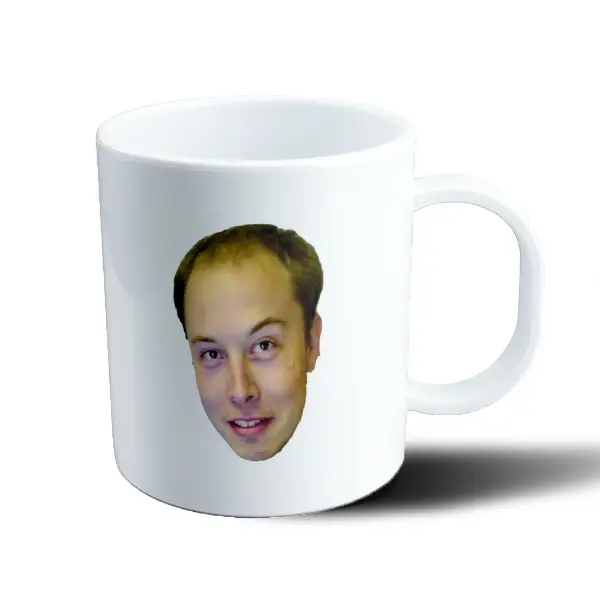 Taza de Plástico Elon Musk Meme Cara
