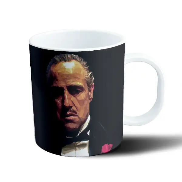 Taza de Plástico El Padrino Vito Corleone Low Poly