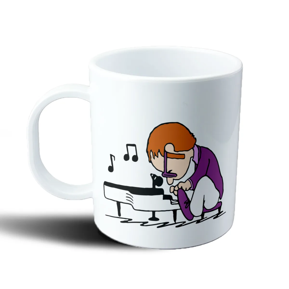 Taza de Plástico Elton John Gafas Naranjas Ilustrado - vista 2