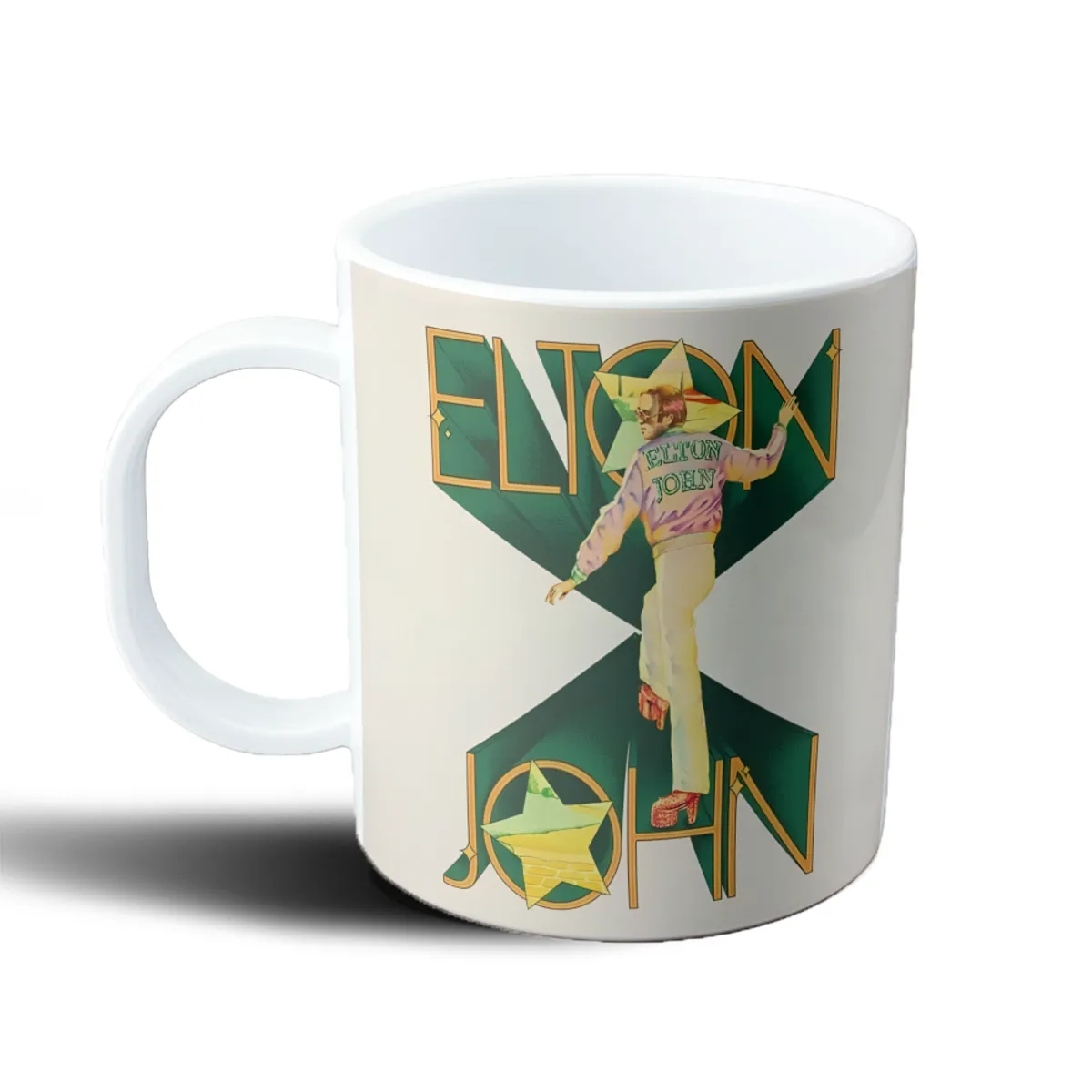 Taza de Plástico Elton John Diseño Ventana Verde - vista 2