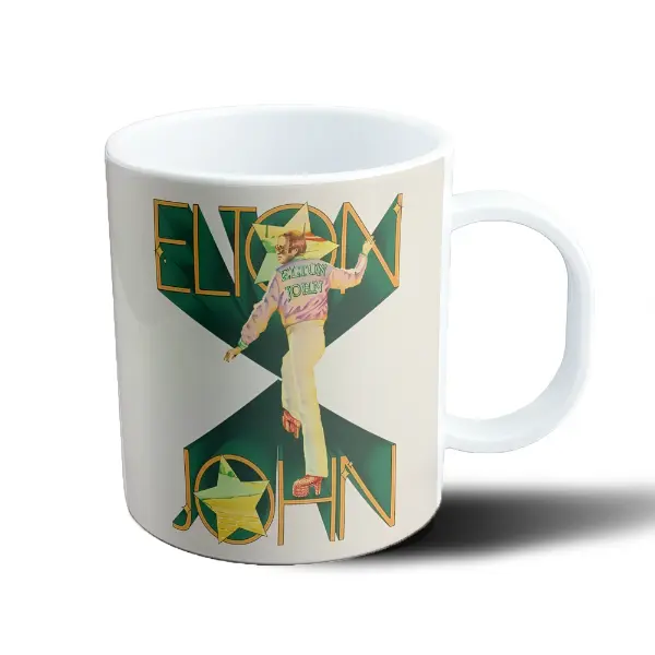 Taza de Plástico Elton John Diseño Ventana Verde