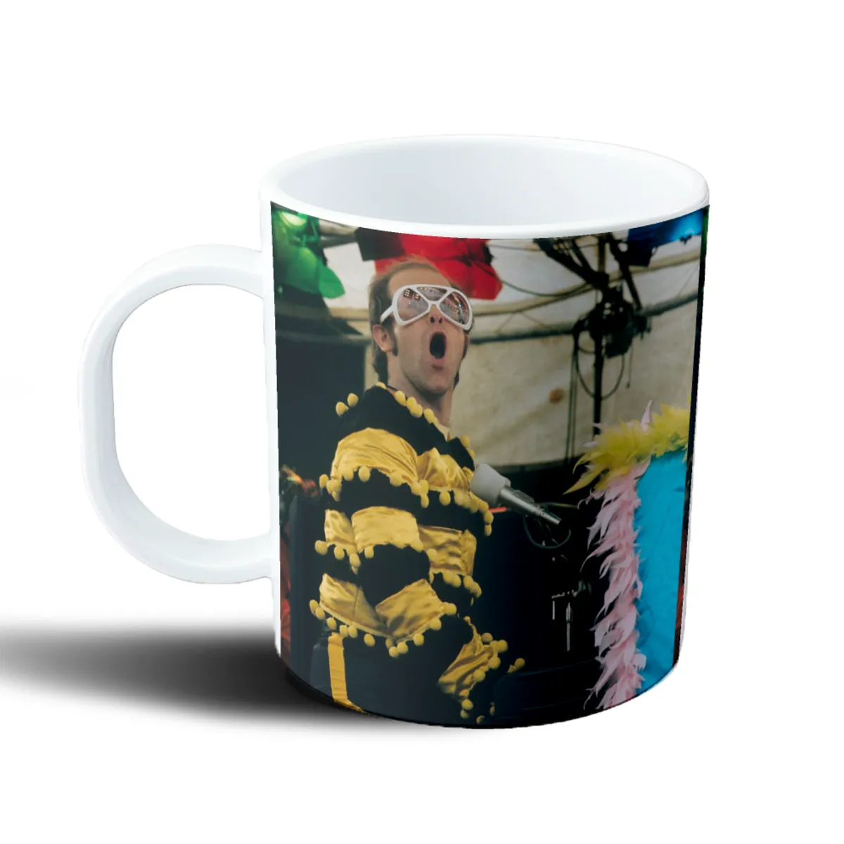 Taza de Plástico Elton John Concierto Piano Vestuario Amarillo - vista 2