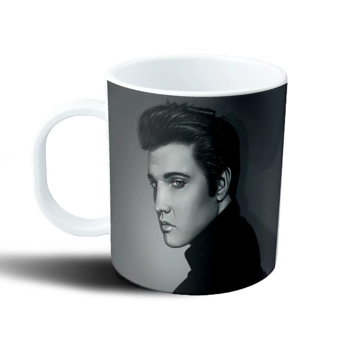 Taza de Plástico Elvis Presley Retrato Blanco y Negro - vista 2