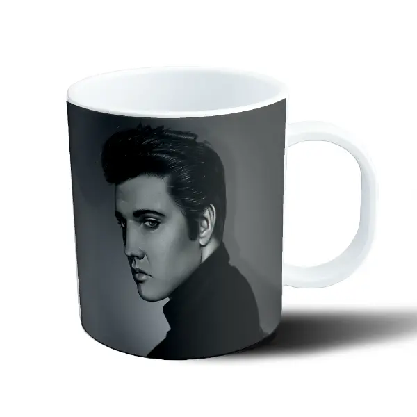Taza de Plástico Elvis Presley Retrato Blanco y Negro