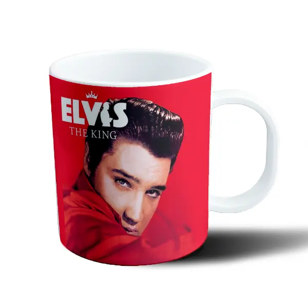 Taza de Plástico Elvis Presley The King Rojo