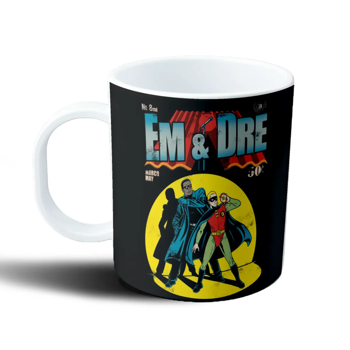 Taza de Plástico Eminem y Dre Cómic Retro - vista 2