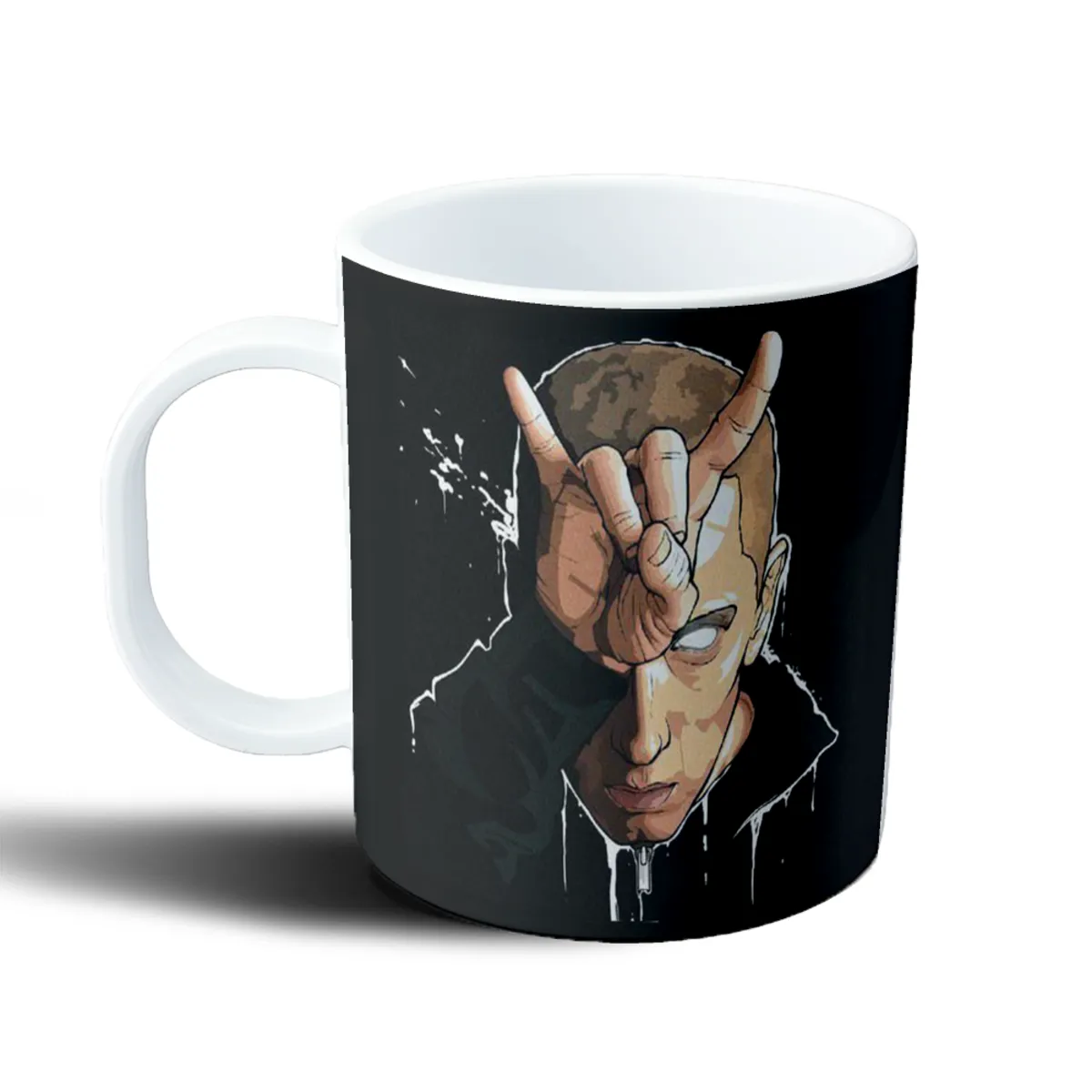 Taza de Plástico Eminem Mano en Ojo Ilustración - vista 2