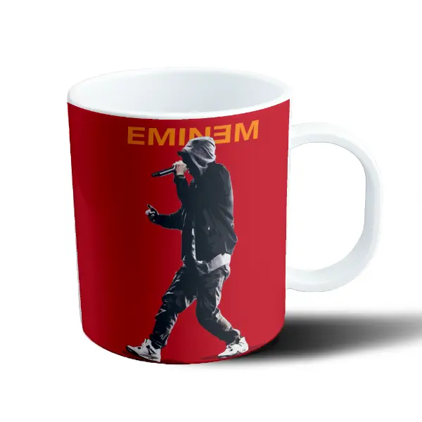 Taza de Plástico Eminem Rapero con Capucha en Escenario
