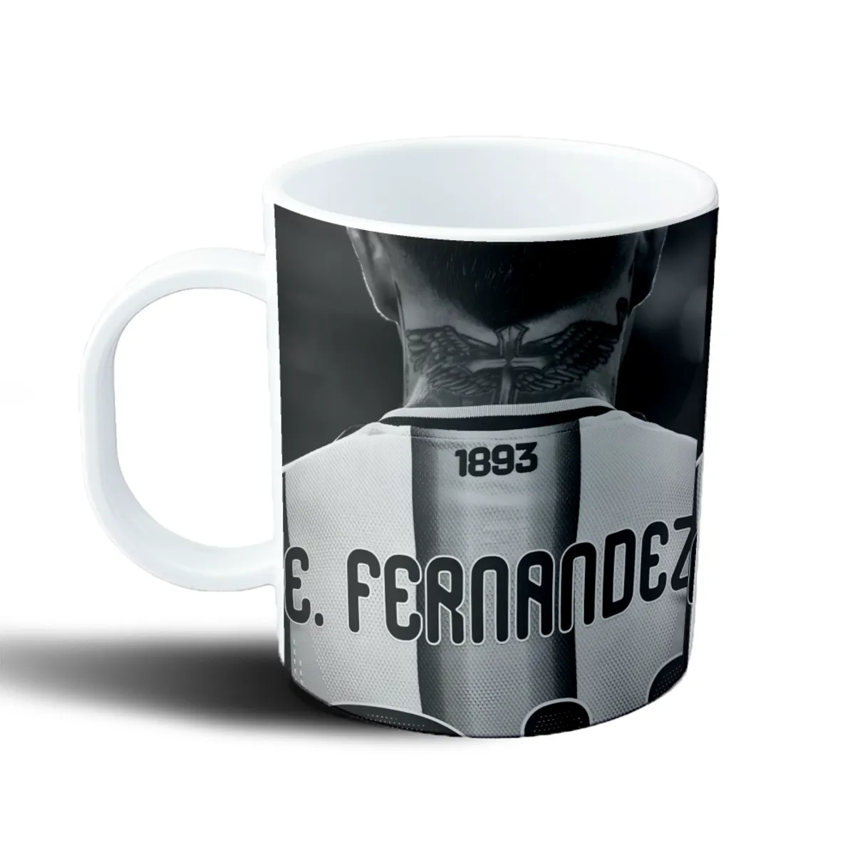 Taza de Plástico Enzo Fernández Camiseta Blanca y Negra - vista 2