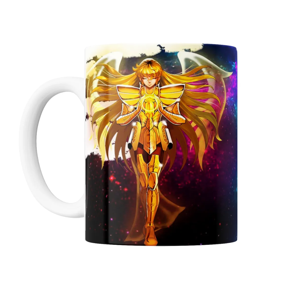 Taza de Cerámica Caballeros del Zodiaco Shaka Virgo Armadura Dorada - vista 2