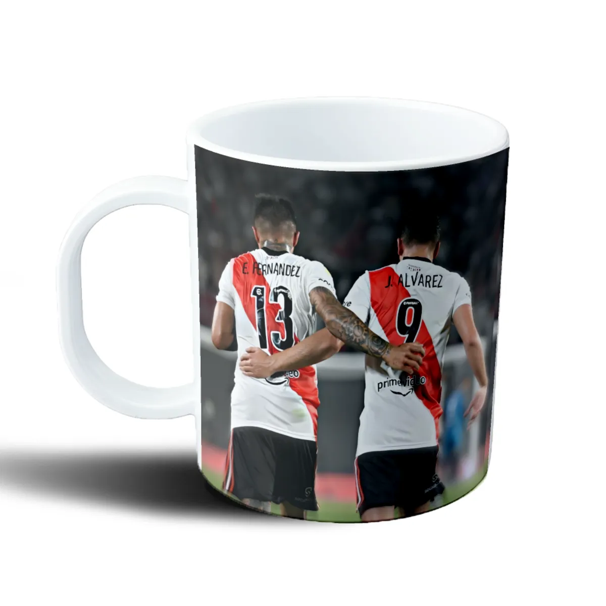 Taza de Plástico Enzo Fernández y Julián Álvarez River Plate - vista 2
