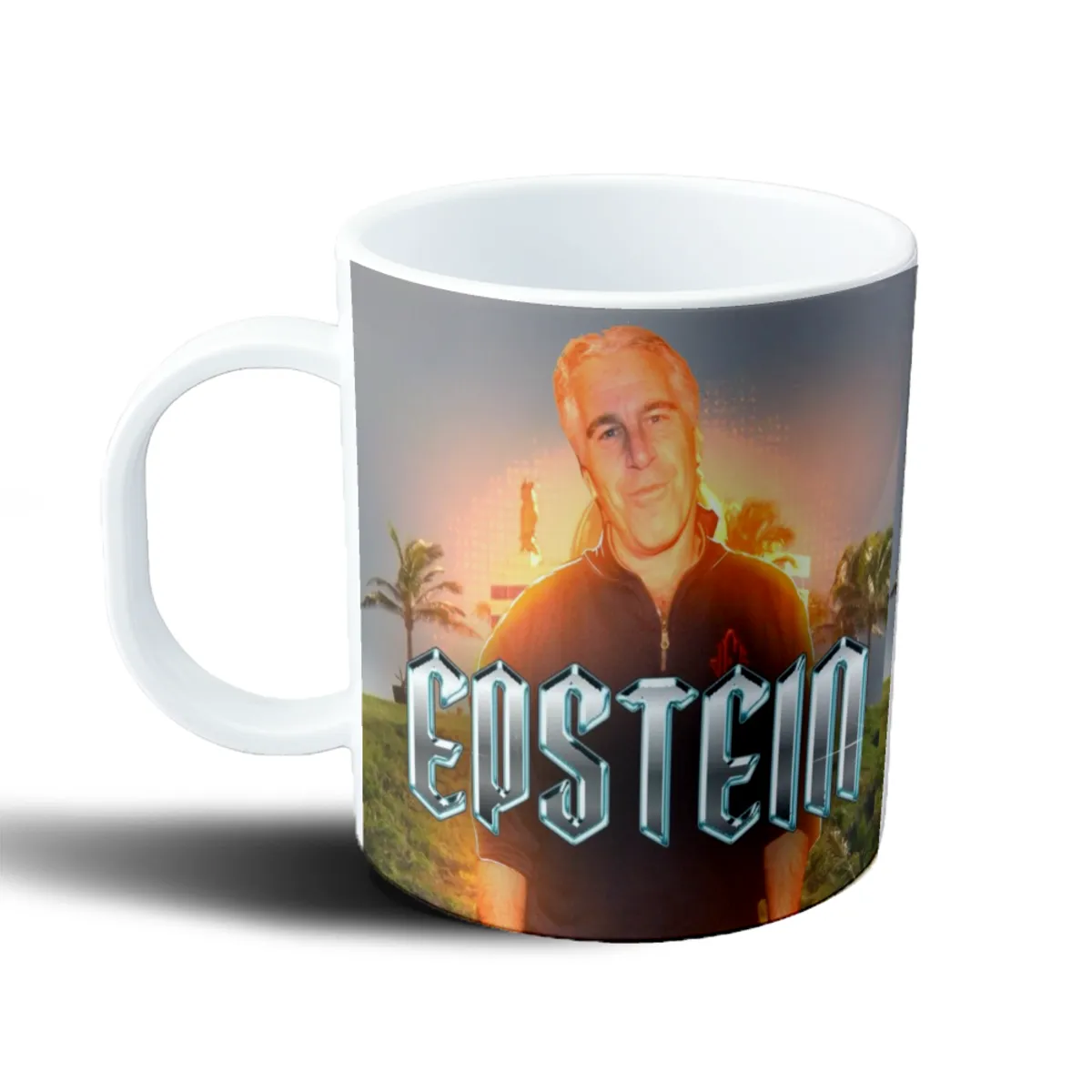 Taza de Plástico Jeffrey Epstein Meme Bizarro - vista 2