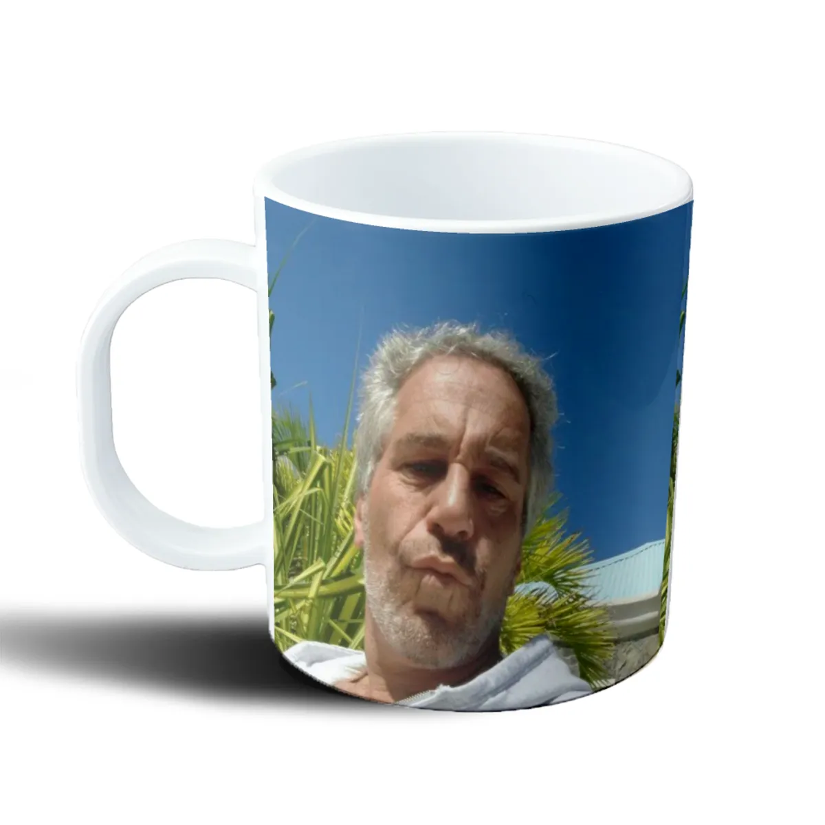 Taza de Plástico Jeffrey Epstein Meme Bizarro - vista 2