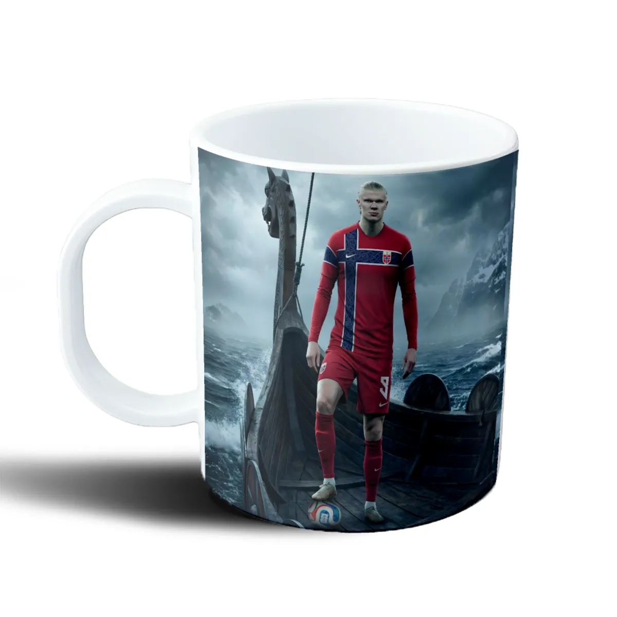 Taza de Plástico Erling Haaland Vikingo Noruega - vista 2