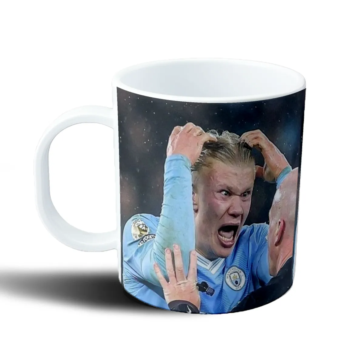 Taza de Plástico Erling Haaland Manchester City Grito - vista 2