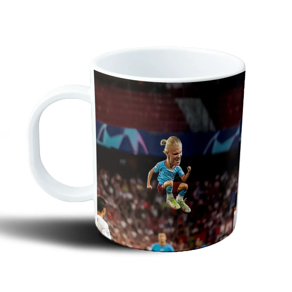 Taza de Plástico Erling Haaland Celebrando en el Aire - vista 2