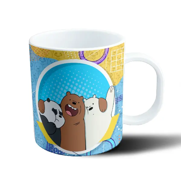 Taza de Plástico Osos Escandalosos Grizzly, Panda y Oso Polar