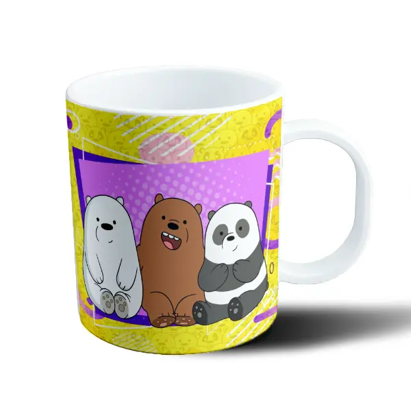 Taza de Plástico Osos Escandalosos Oso Blanco Oso Pardo y Panda