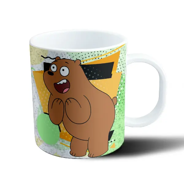 Taza de Plástico Osos Escandalosos Grizzly Sorprendido