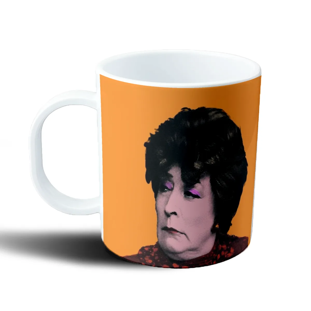 Taza de Plástico Esperando La Carroza Retrato Pop Art - vista 2