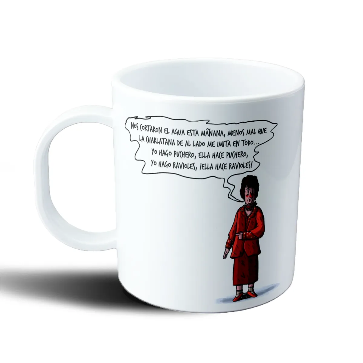 Taza de Plástico Esperando La Carroza Mirta Legrand Harlatana - vista 2