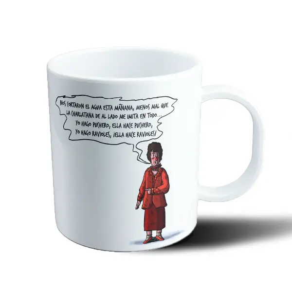 Taza de Plástico Esperando La Carroza Mirta Legrand Harlatana