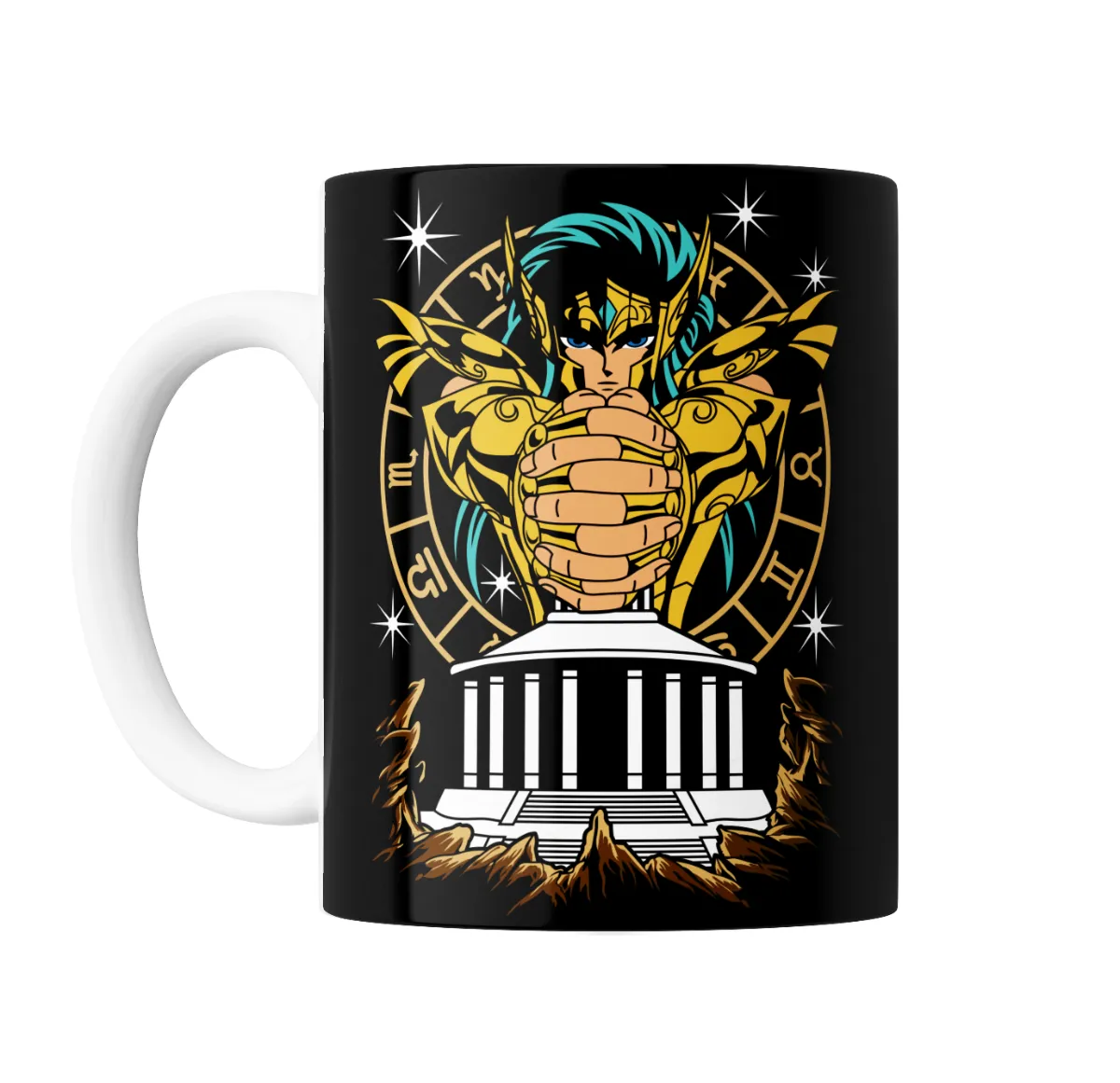Taza de Cerámica Caballeros del Zodiaco Shun de Virgo Santuario - vista 2
