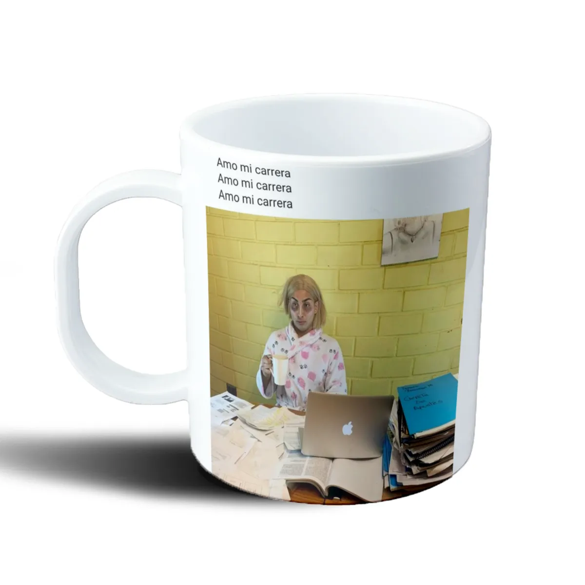 Taza de Plástico Estudiante Amo mi carrera Meme Facultad - vista 2