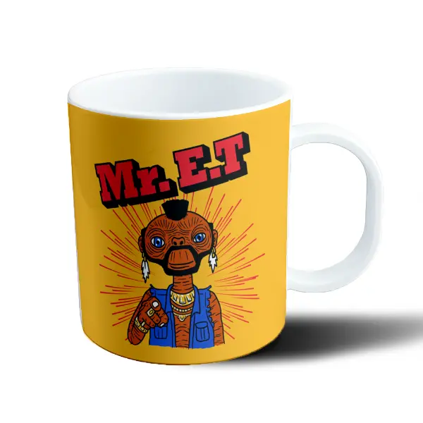 Taza de Plástico ET Mr. E.T Punk con Chaleco
