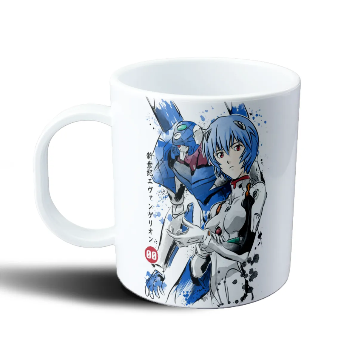 Taza de Plástico Evangelion Rei Ayanami Sumi-e - vista 2