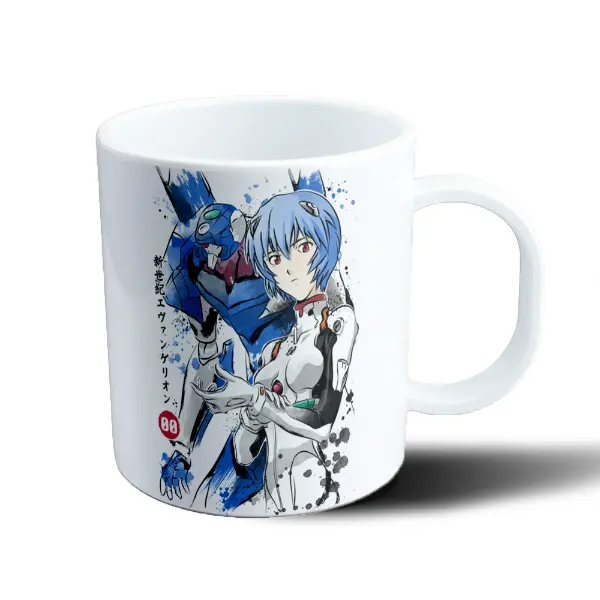 Taza de Plástico Evangelion Rei Ayanami Sumi-e
