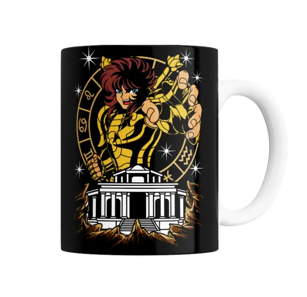 Taza de Cerámica Caballeros del Zodiaco Caballero Dorado Santuario