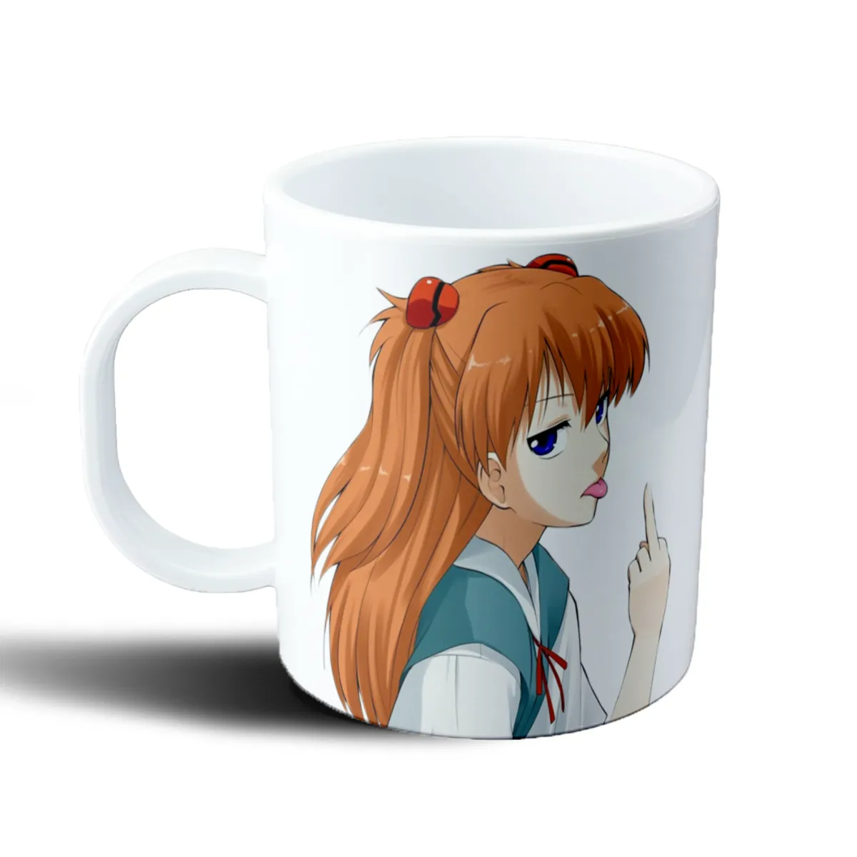Taza de Plástico Evangelion Asuka Langley Sarcástica - vista 2