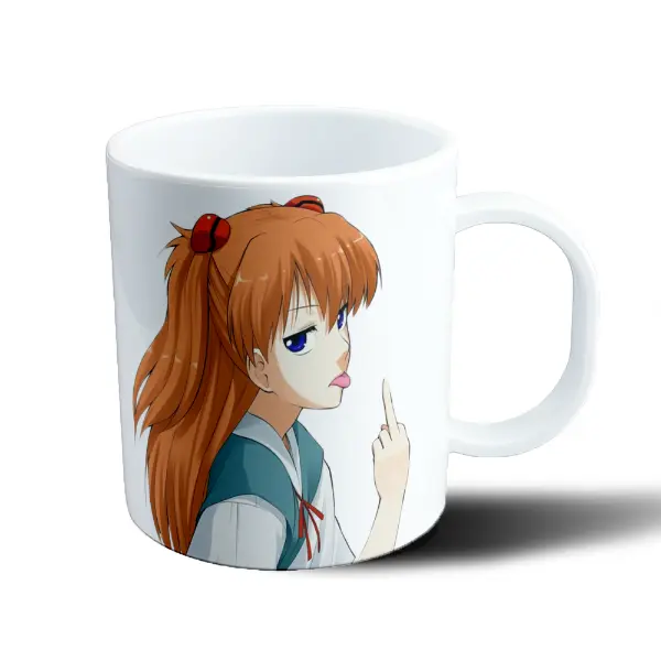 Taza de Plástico Evangelion Asuka Langley Sarcástica