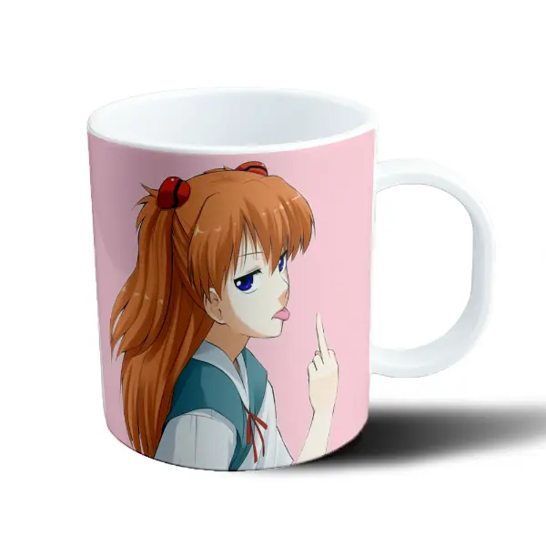 Taza de Plástico Evangelion Asuka Langley Actitud