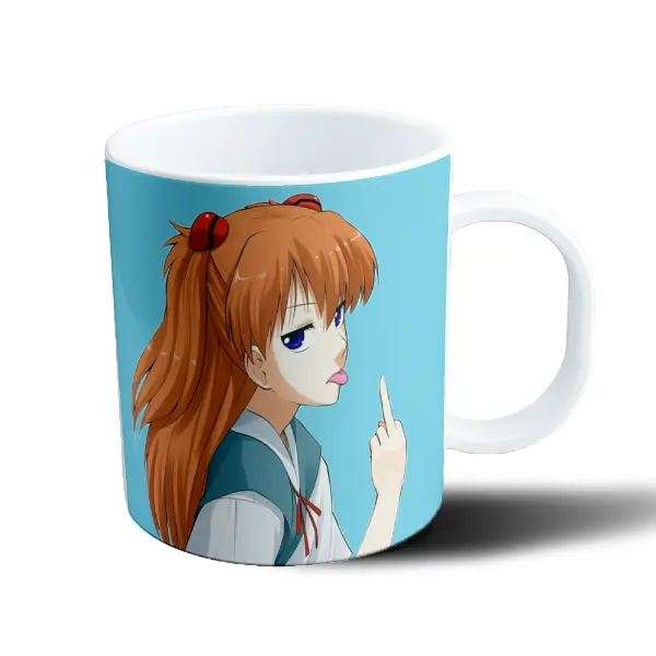 Taza de Plástico Evangelion Asuka Langley Actitud