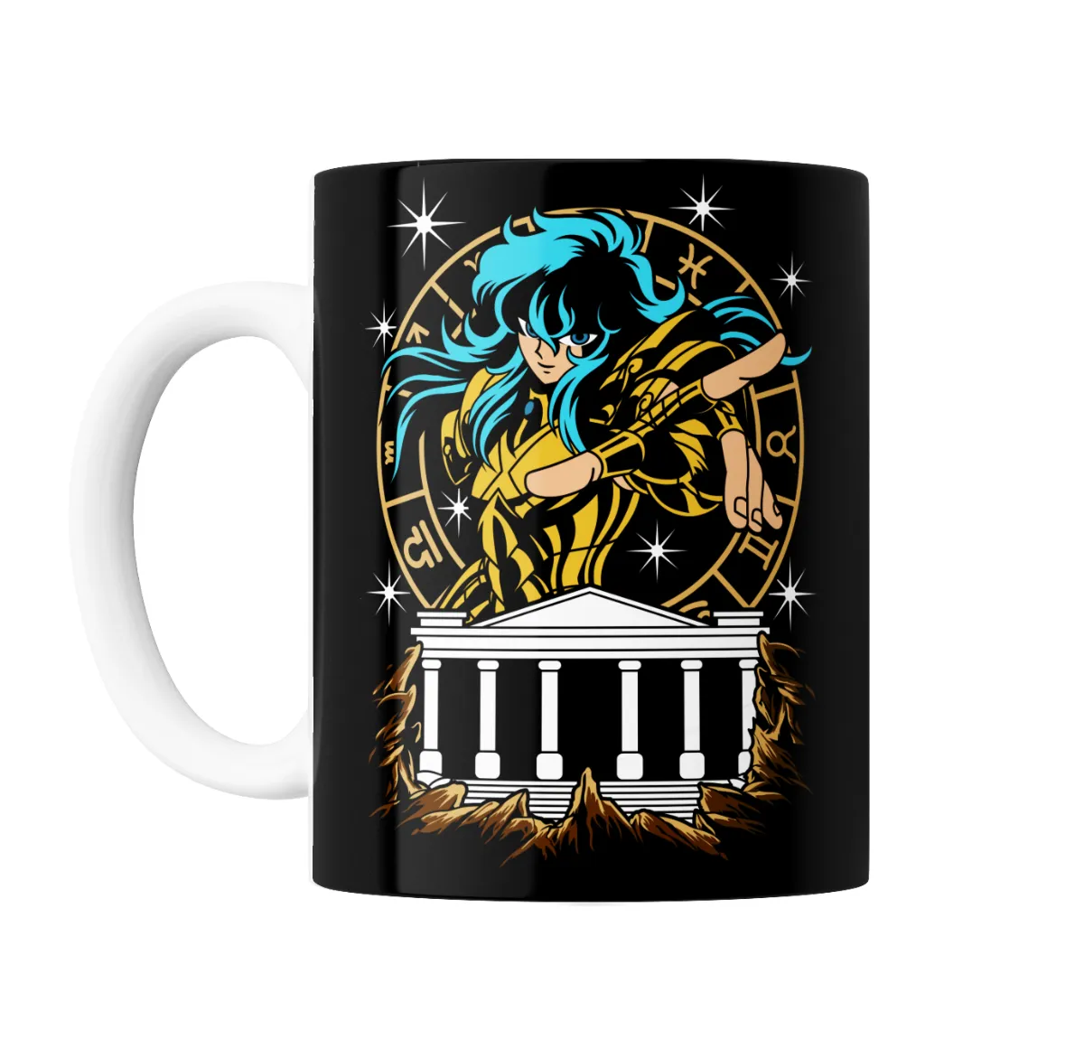Taza de Cerámica Caballeros del Zodiaco Shaka Virgo Templo - vista 2