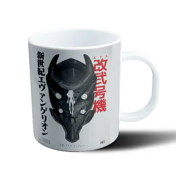 Taza de Plástico Evangelion EVA-02 Asuka Langley Ilustración