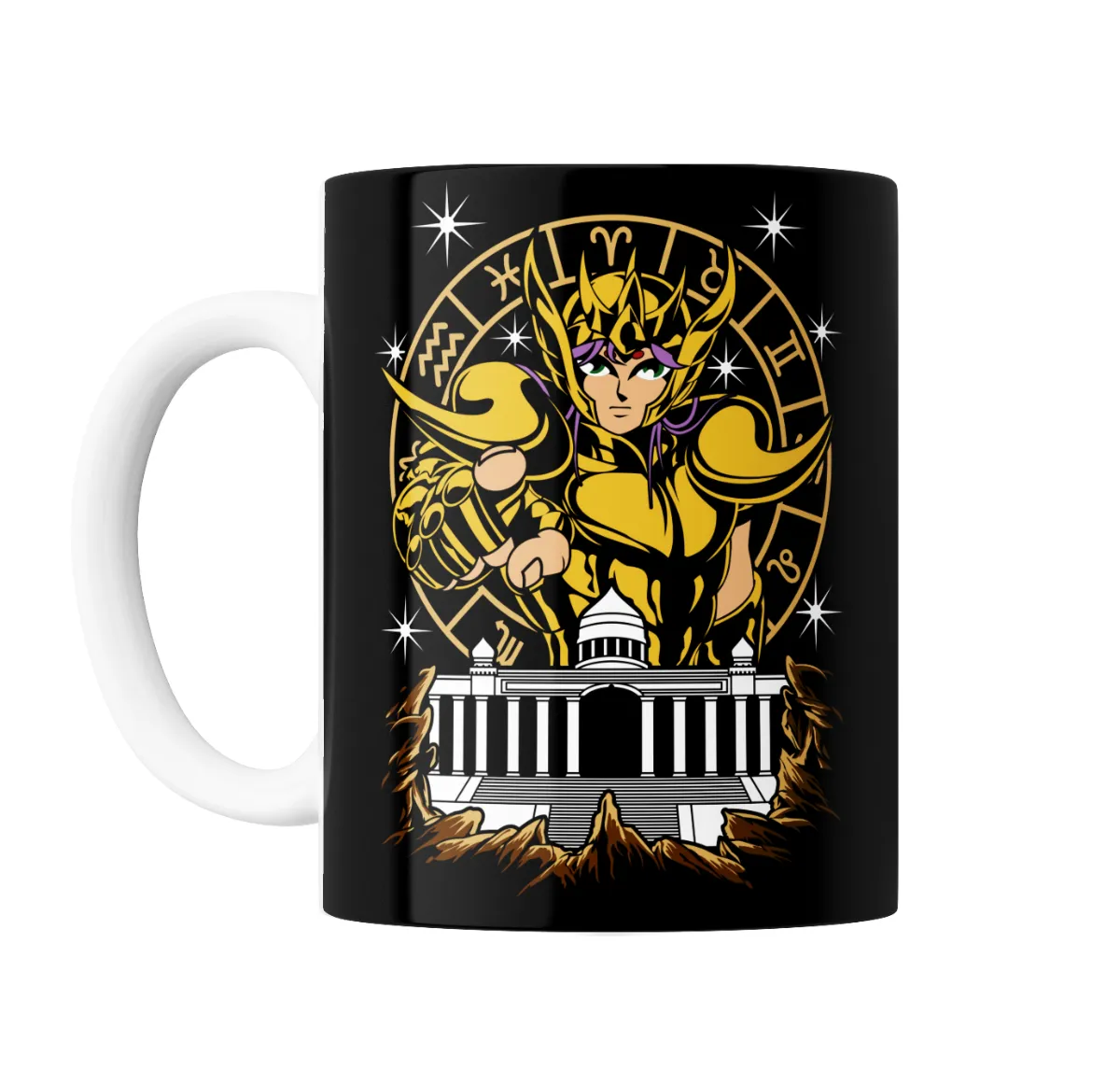 Taza de Cerámica Caballeros del Zodiaco Caballero Dorado Santuario - vista 2