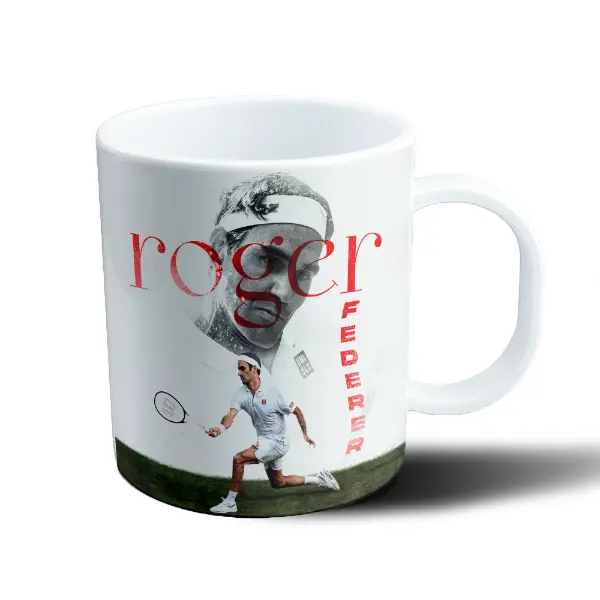 Taza de Plástico Roger Federer Tenis Clásico