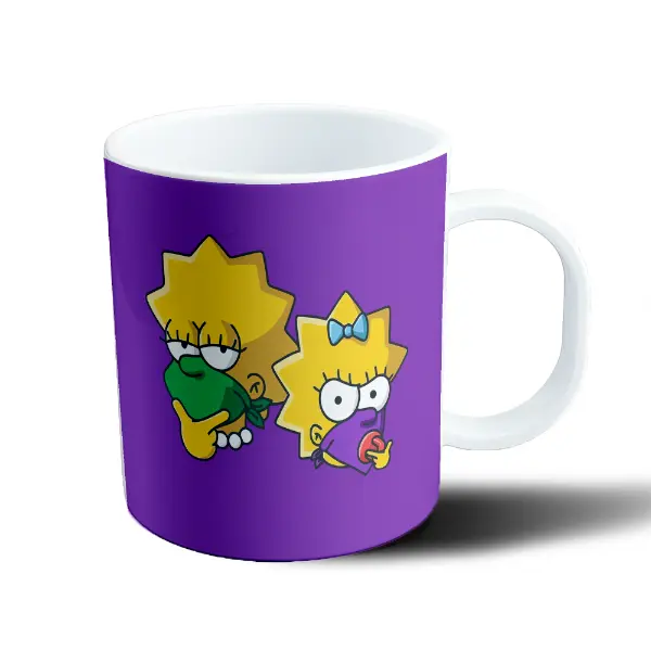 Taza de Plástico Los Simpson Lisa y Maggie