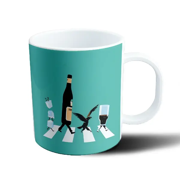 Taza de Plástico Fernet Abbey Road con Hielo y Cola