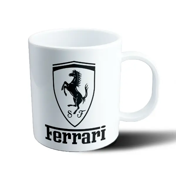 Taza de Plástico Ferrari Escudo Caballo Negro
