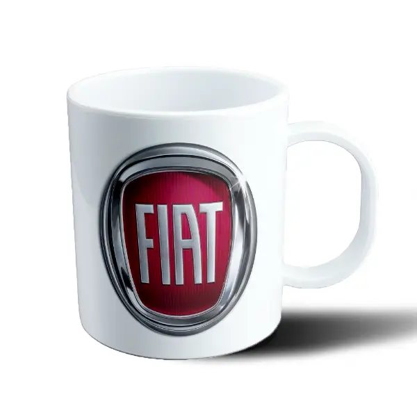 Taza de Plástico Fiat Logo Rojo