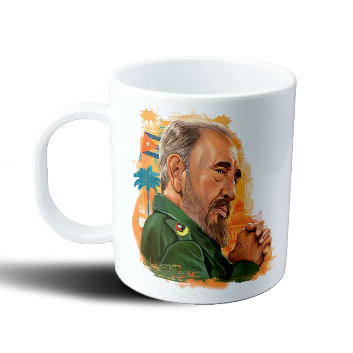 Taza de Plástico Fidel Castro Retrato La Habana - vista 2