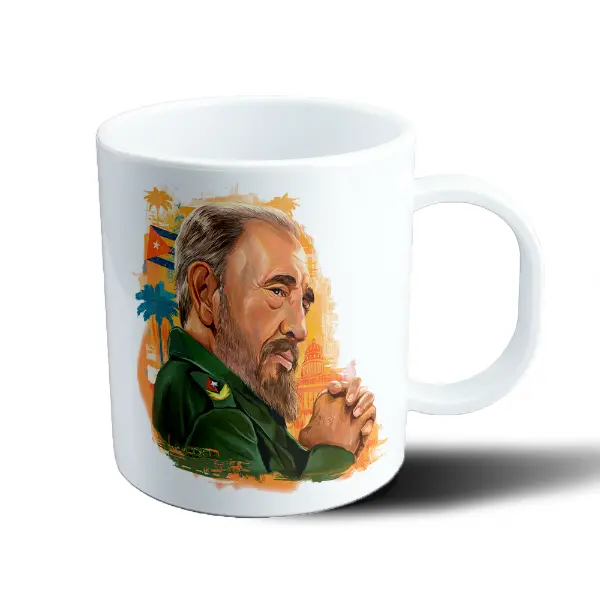 Taza de Plástico Fidel Castro Retrato La Habana