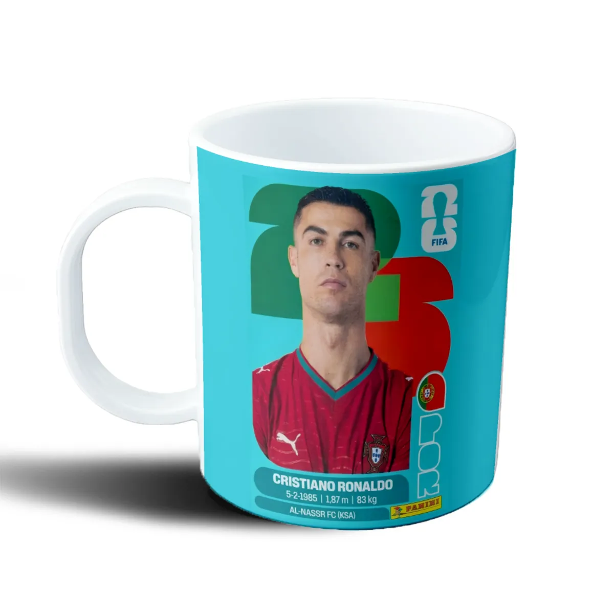 Taza de Plástico Cristiano Ronaldo Figurita Mundial 2026 Portugal - vista 2