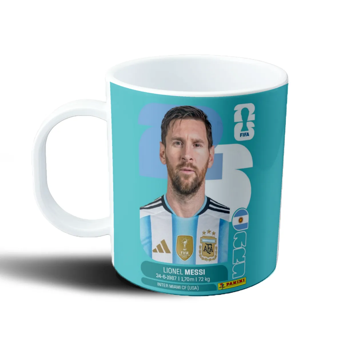 Taza de Plástico Messi Figurita Mundial 2026 Argentina - vista 2