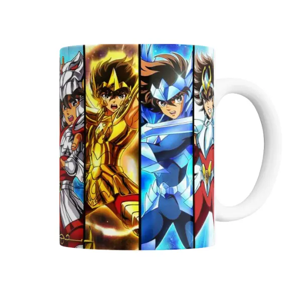Taza de Cerámica Caballeros del Zodiaco Seiya Pegaso Armaduras