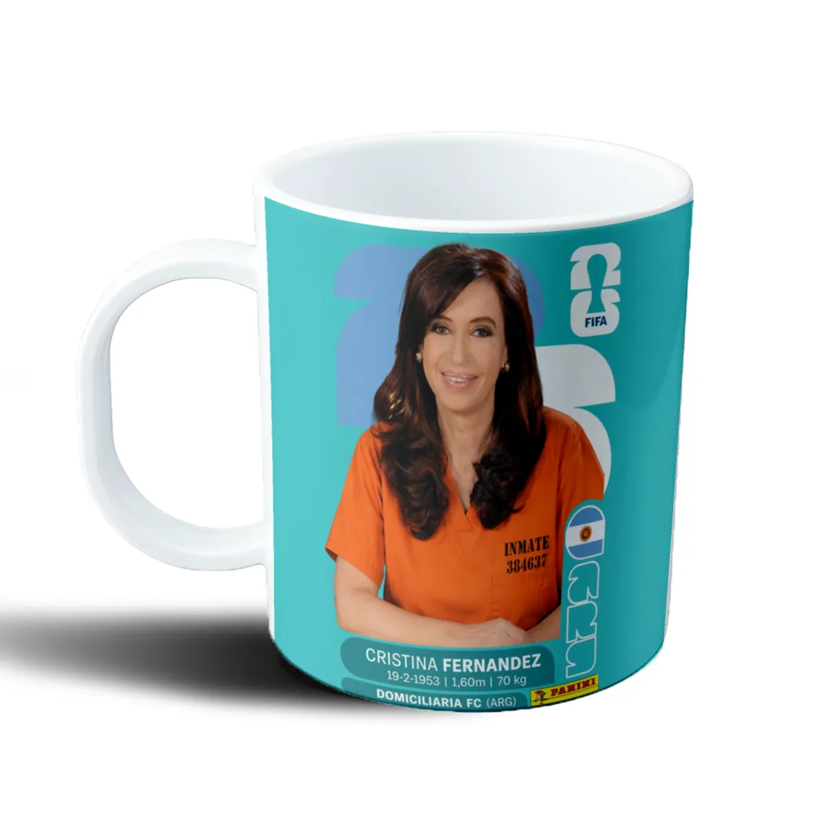 Taza de Plástico Cristina Fernández Figurita Mundial Domiciliaria - vista 2